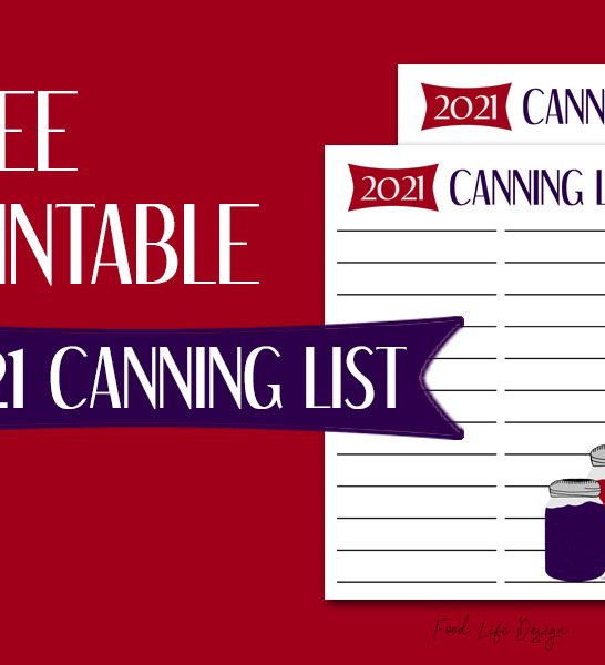 Free Summer Canning List Printable
