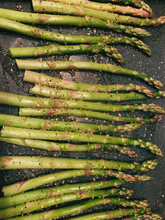 Oven Roasted Garlic Parmesan Asparagus with Lemon
