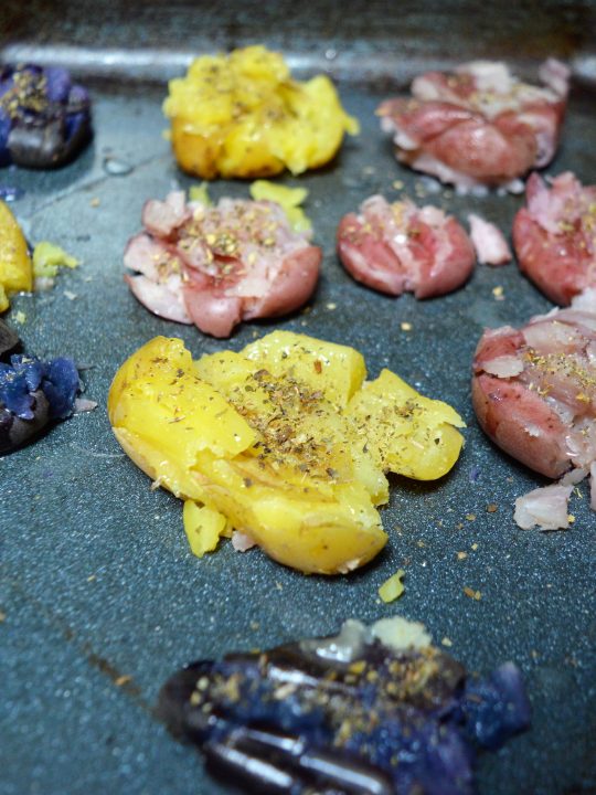Oven Roasted Crispy Herbed Smash Potatoes