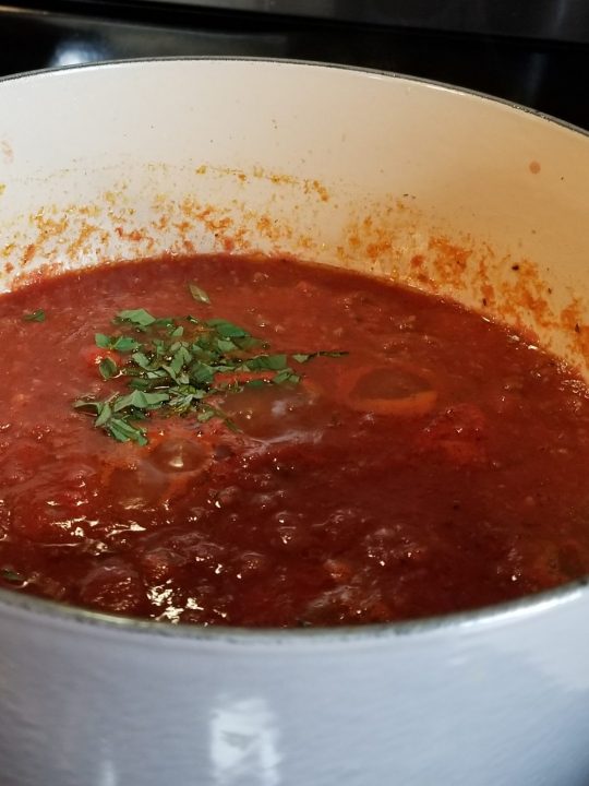 Homemade Marinara Sauce with Meat